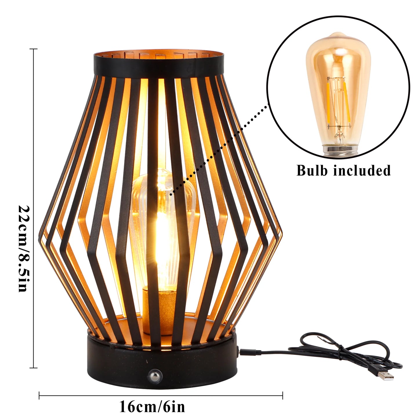 Set of 2 Dimmable Bedside Table Lamps-4