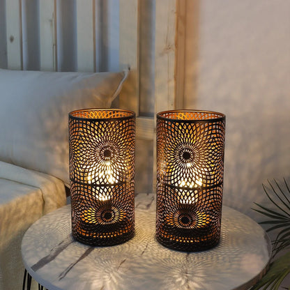 Set of 2 Black Table Metal lamps-1