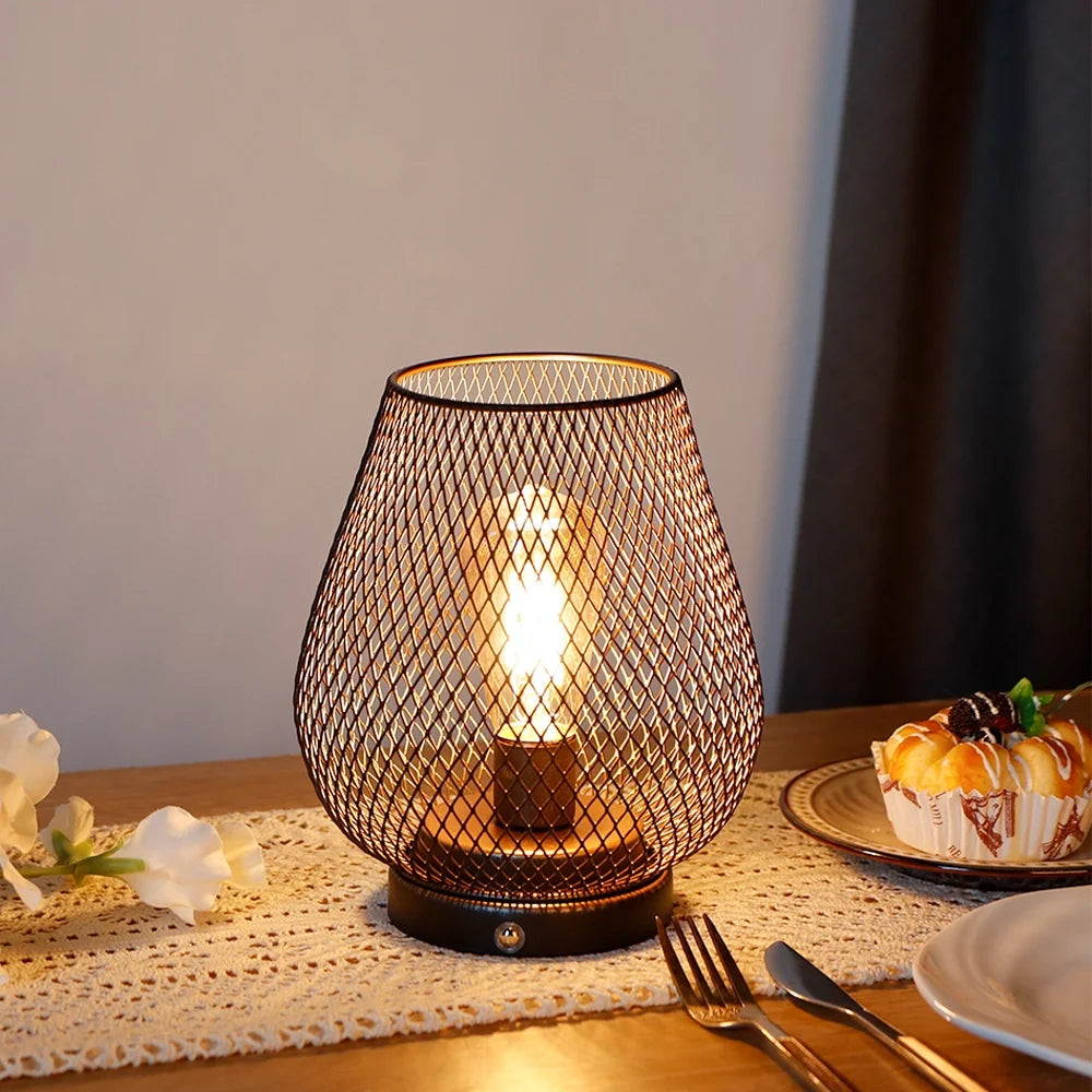 6.7"H Touch Adjustable Table Lamp(Metal Base, Bronze Egg)-0