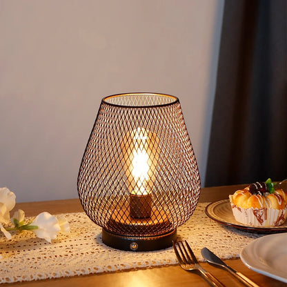6.7"H Touch Adjustable Table Lamp(Metal Base, Bronze Egg)-0