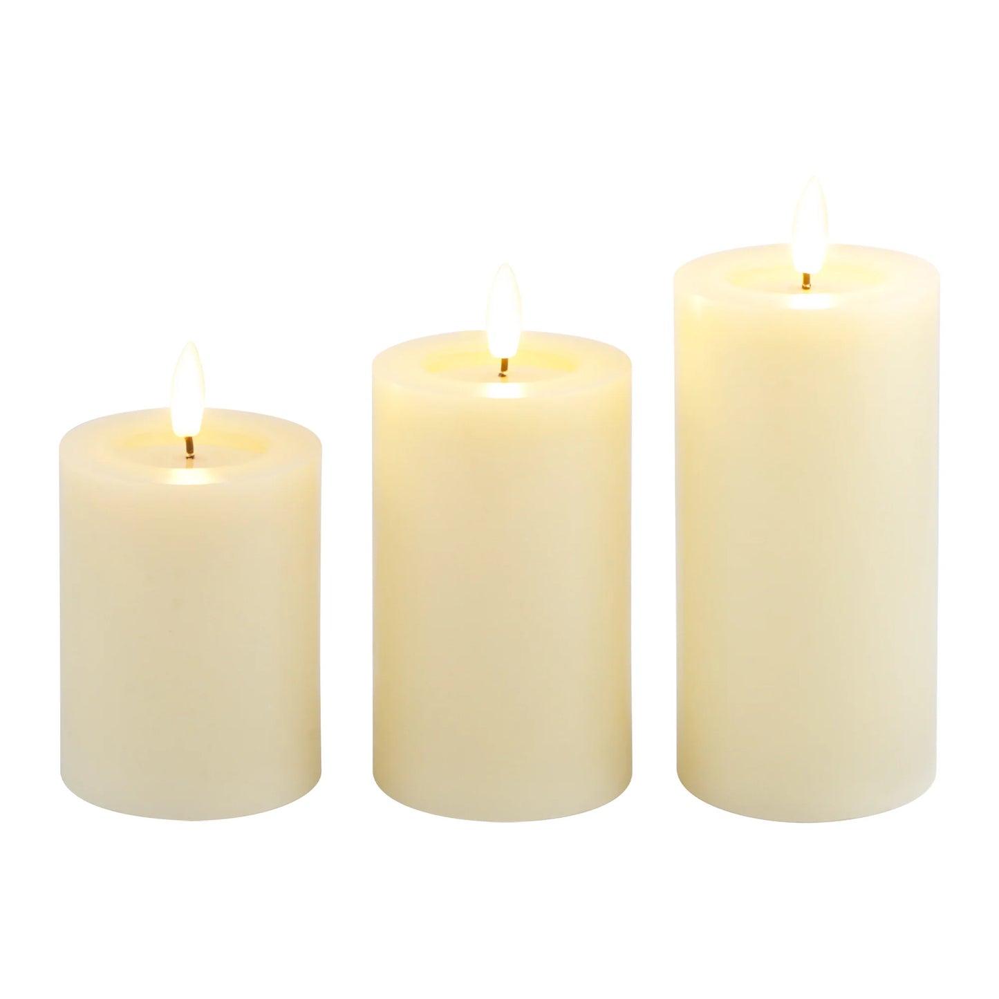 Set of 3 Flickering Flameless Candles Battery Operated-4