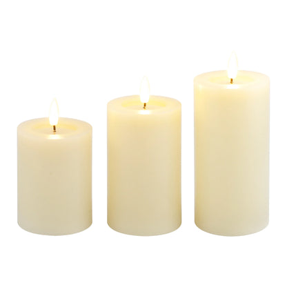 Set of 3 Flickering Flameless Candles Battery Operated-4