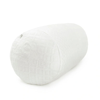 White Bamboo Bolster Pillow – Essentials (Memory Foam, Adjustable, 18x8 in)