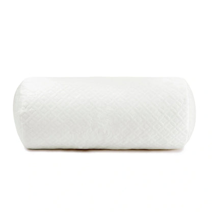 White Bamboo Bolster Pillow – Essentials (Memory Foam, Adjustable, 18x8 in)