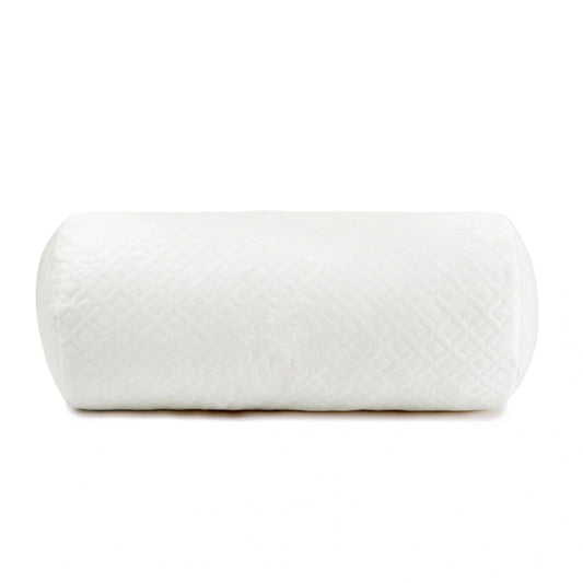 White Bamboo Bolster Pillow – Essentials (Memory Foam, Adjustable, 18x8 in)