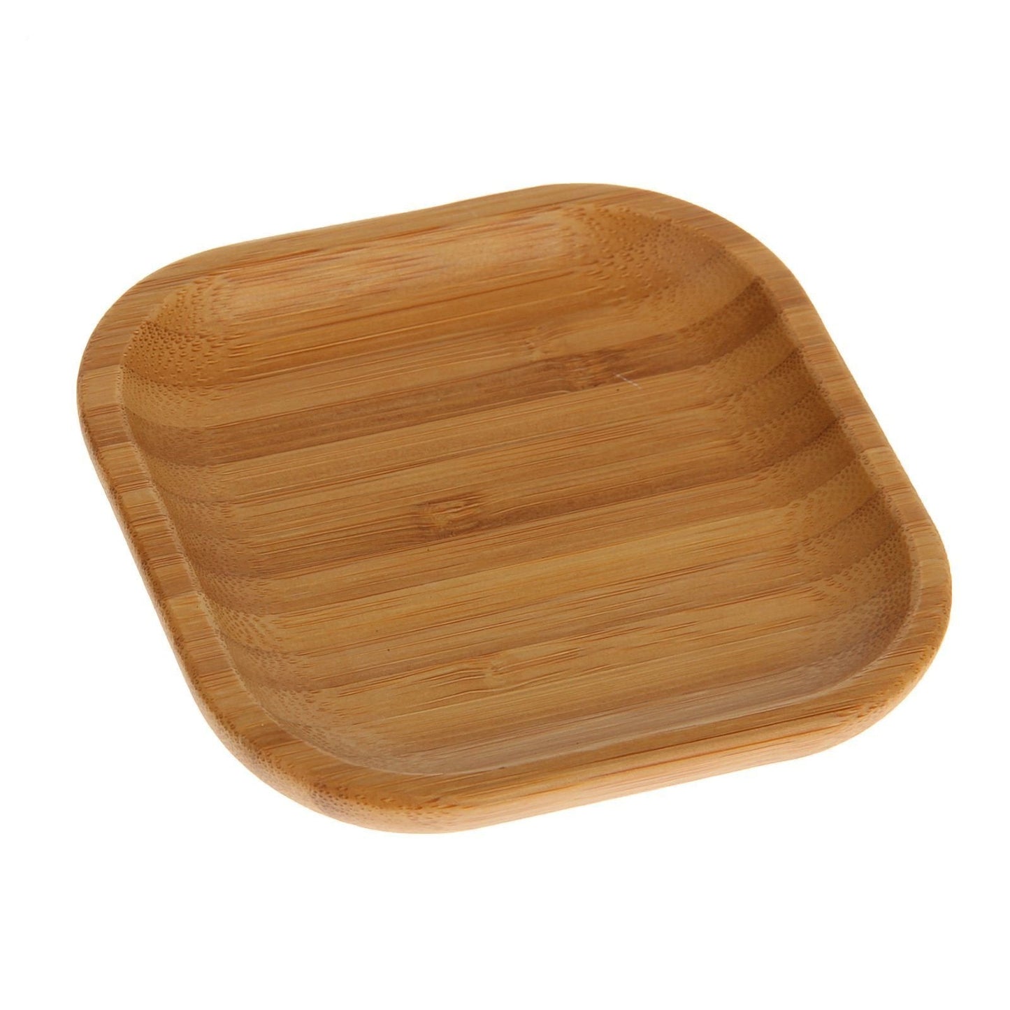 Set Of 12 Bamboo Square Plate 4" inchX 4" inch | For Appetizers-3