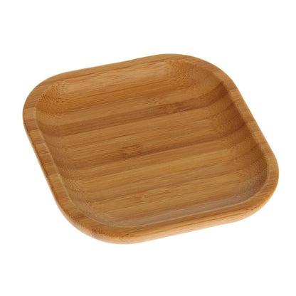 Set Of 12 Bamboo Square Plate 4" inchX 4" inch | For Appetizers-3