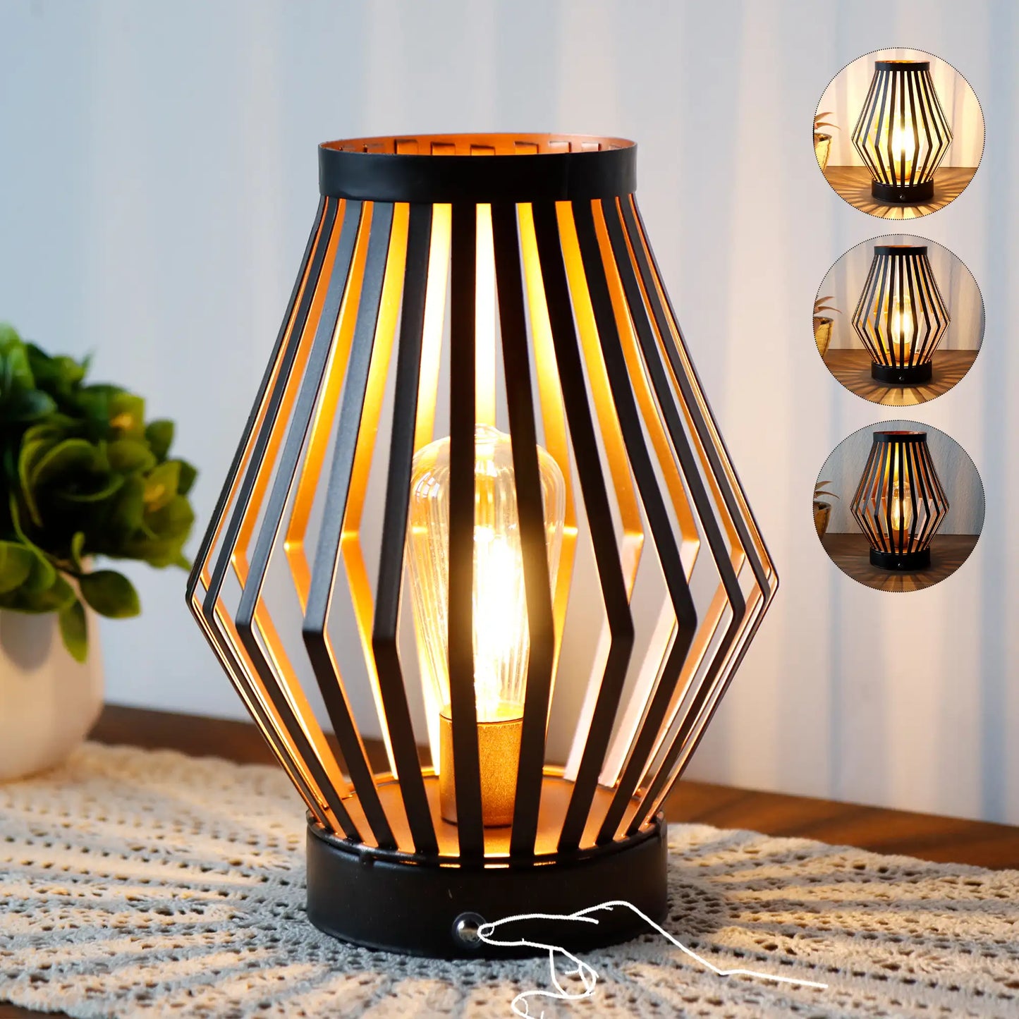 Set of 2 Dimmable Bedside Table Lamps-2