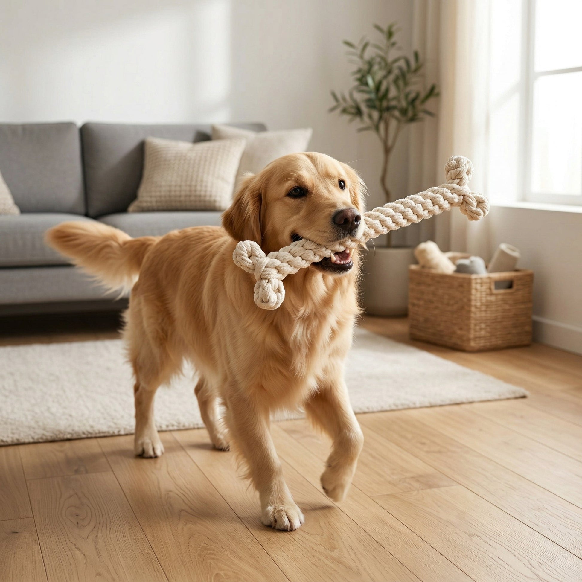 The Jumbo White Rope Bone Toy-2