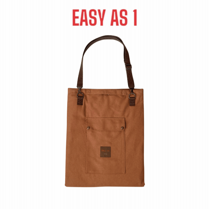 Neutral Canvas Travel Mat – Convertible (20×38, Foldable Carry Design)