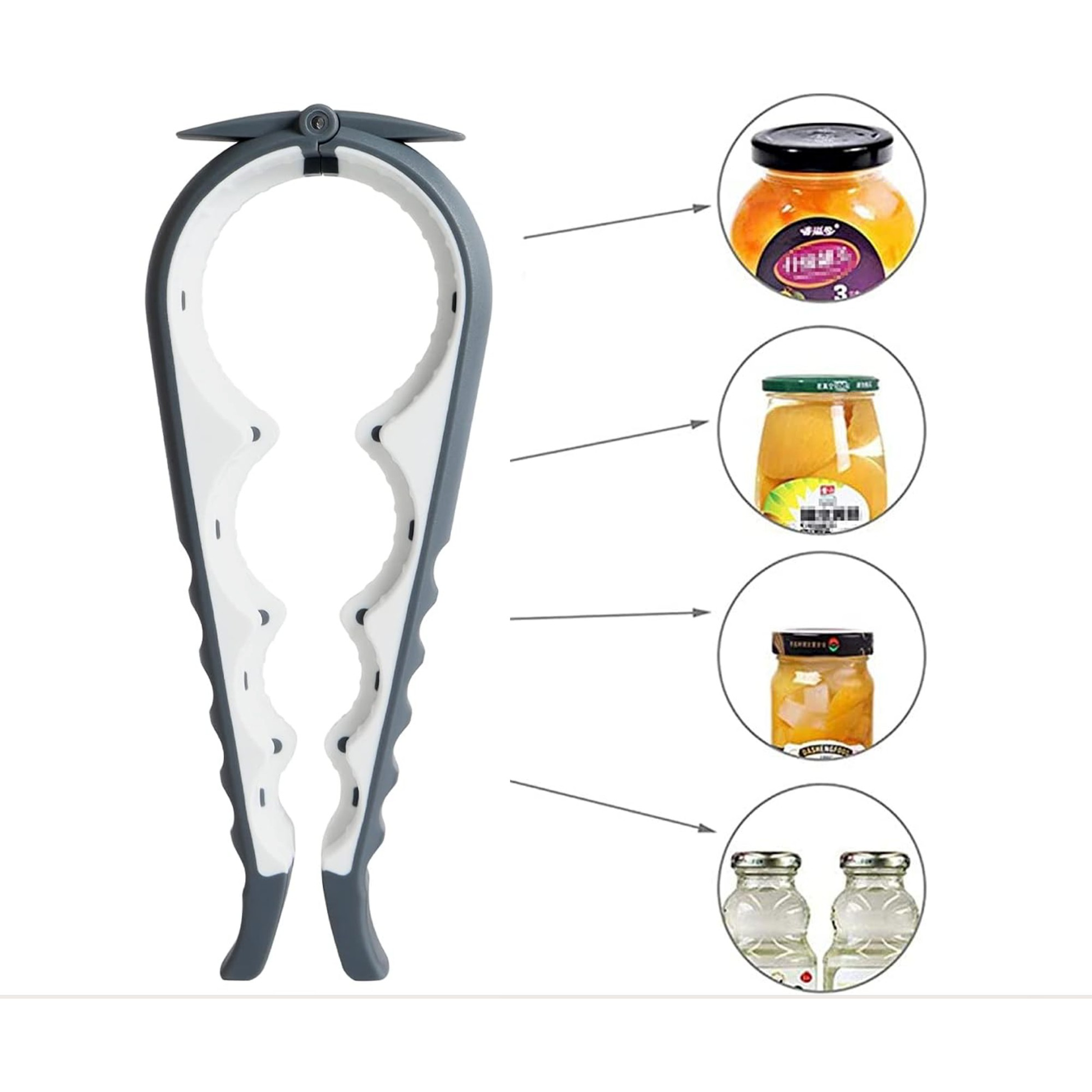UNIVERSAL BOTTLE AND JAR OPENER SET- GREY-2