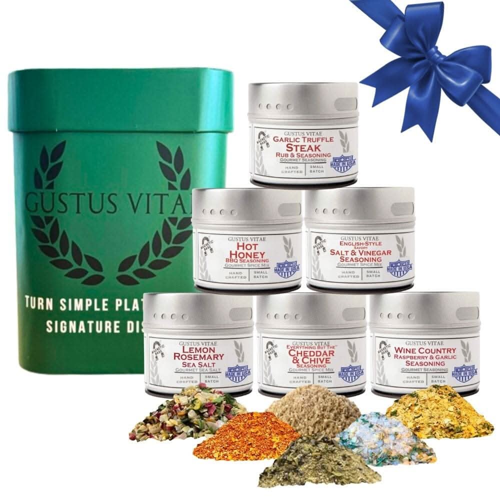 Gourmet Culinary Favorites  | Gift Packaged Seasoning Collection | Set of 6 | Go To Gift For All Occasions-0