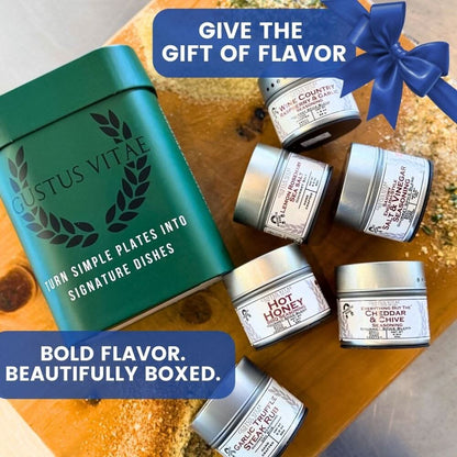 Gourmet Culinary Favorites  | Gift Packaged Seasoning Collection | Set of 6 | Go To Gift For All Occasions-2