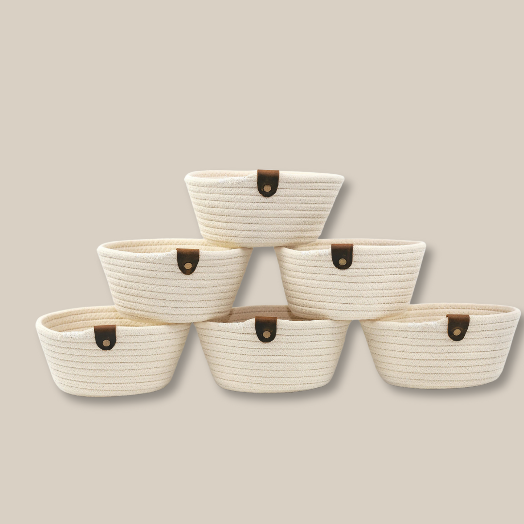 Monli White Rope Basket-1