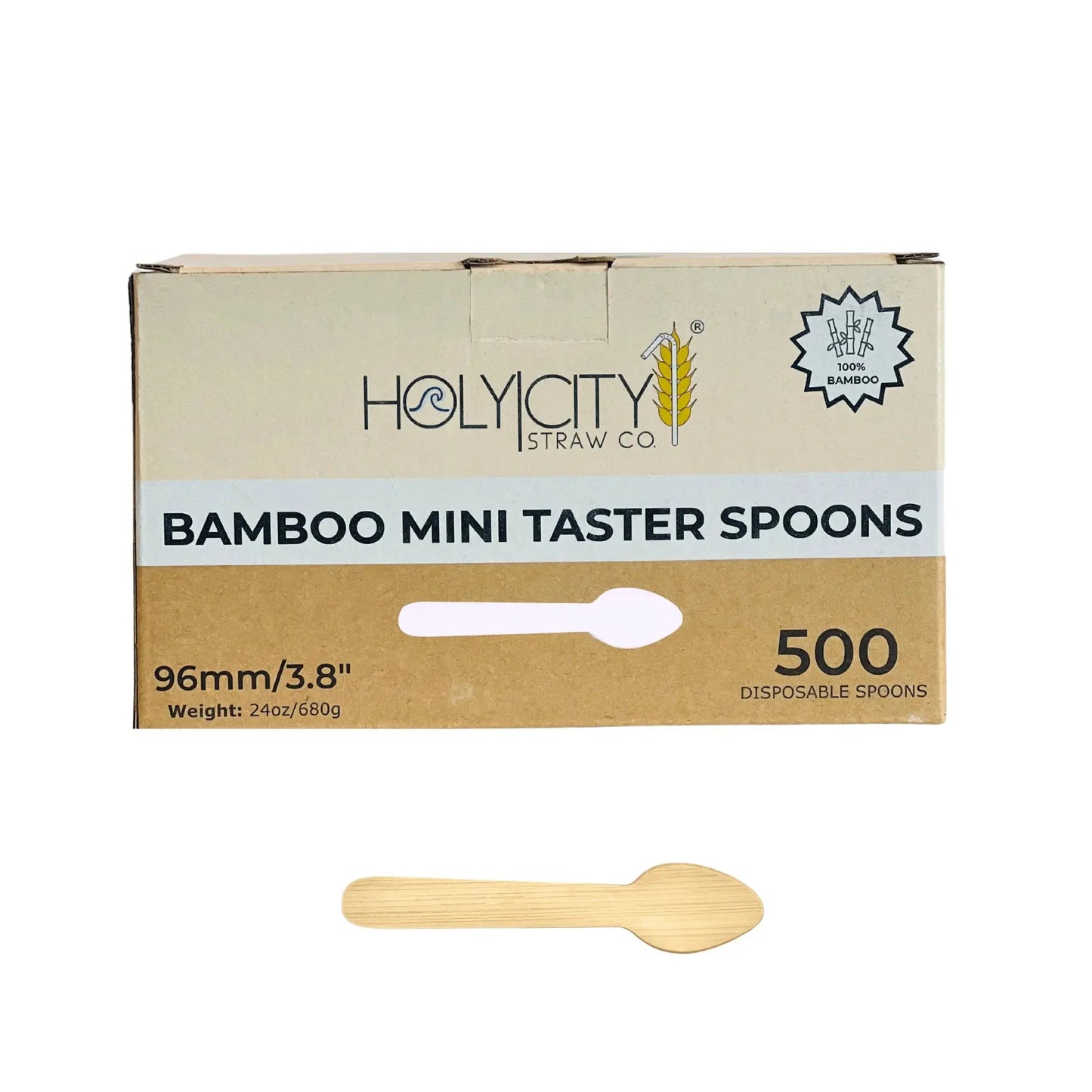 3.8" Bamboo Mini Taster Spoons-0