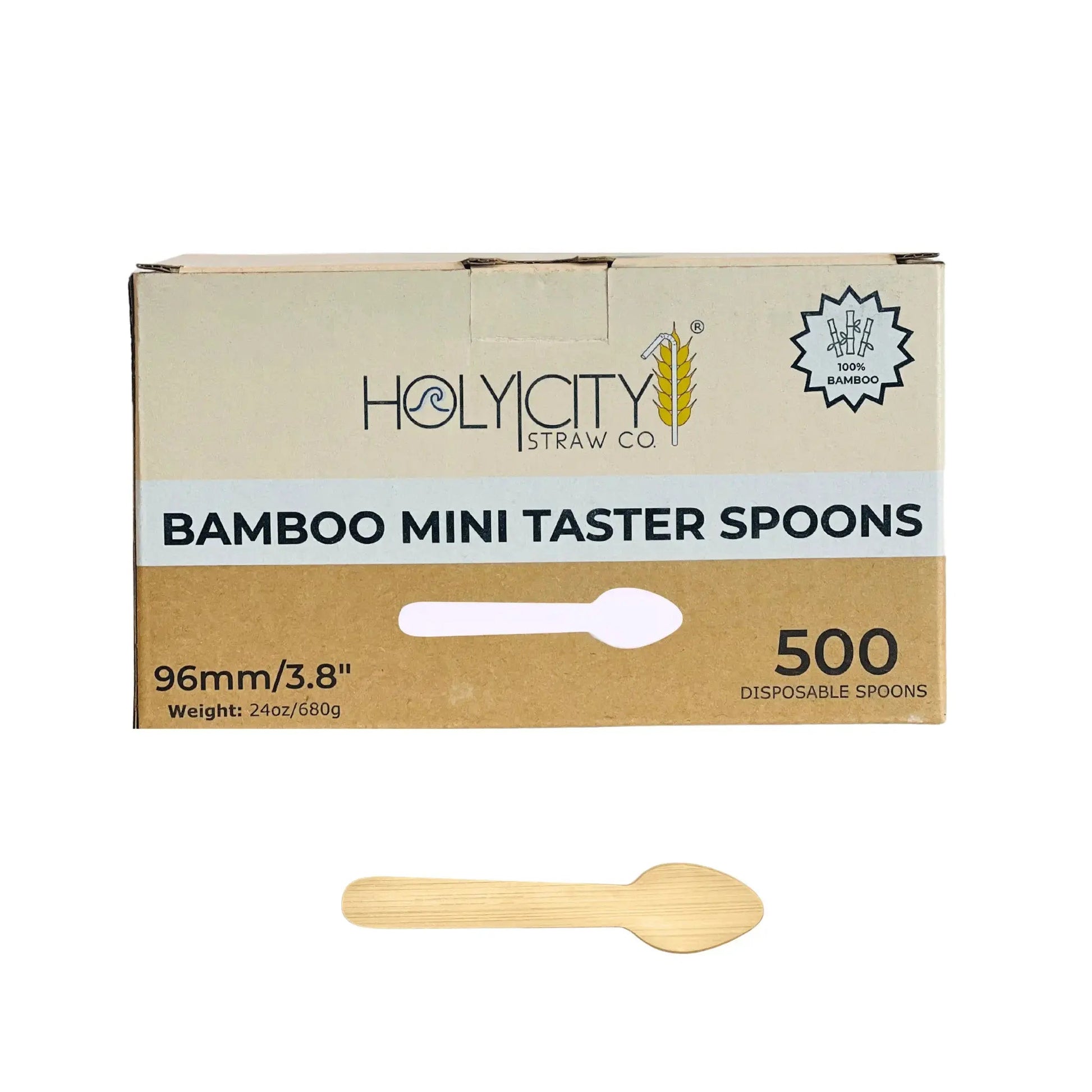 3.8" Bamboo Mini Taster Spoons-0