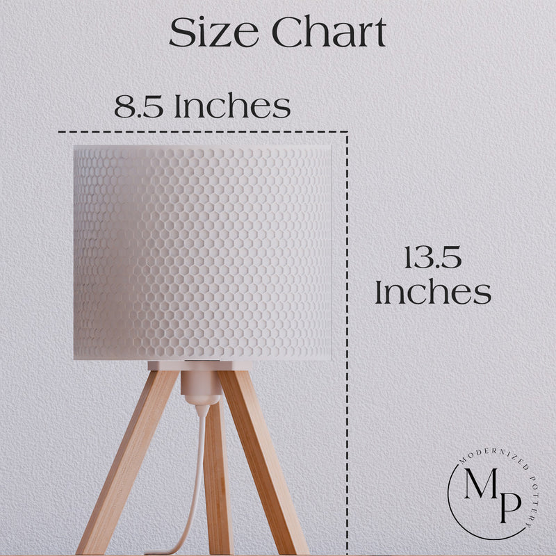 Honeycomb – Wood Fiber Composite Table Lamp (13.5 x 8.5 in)