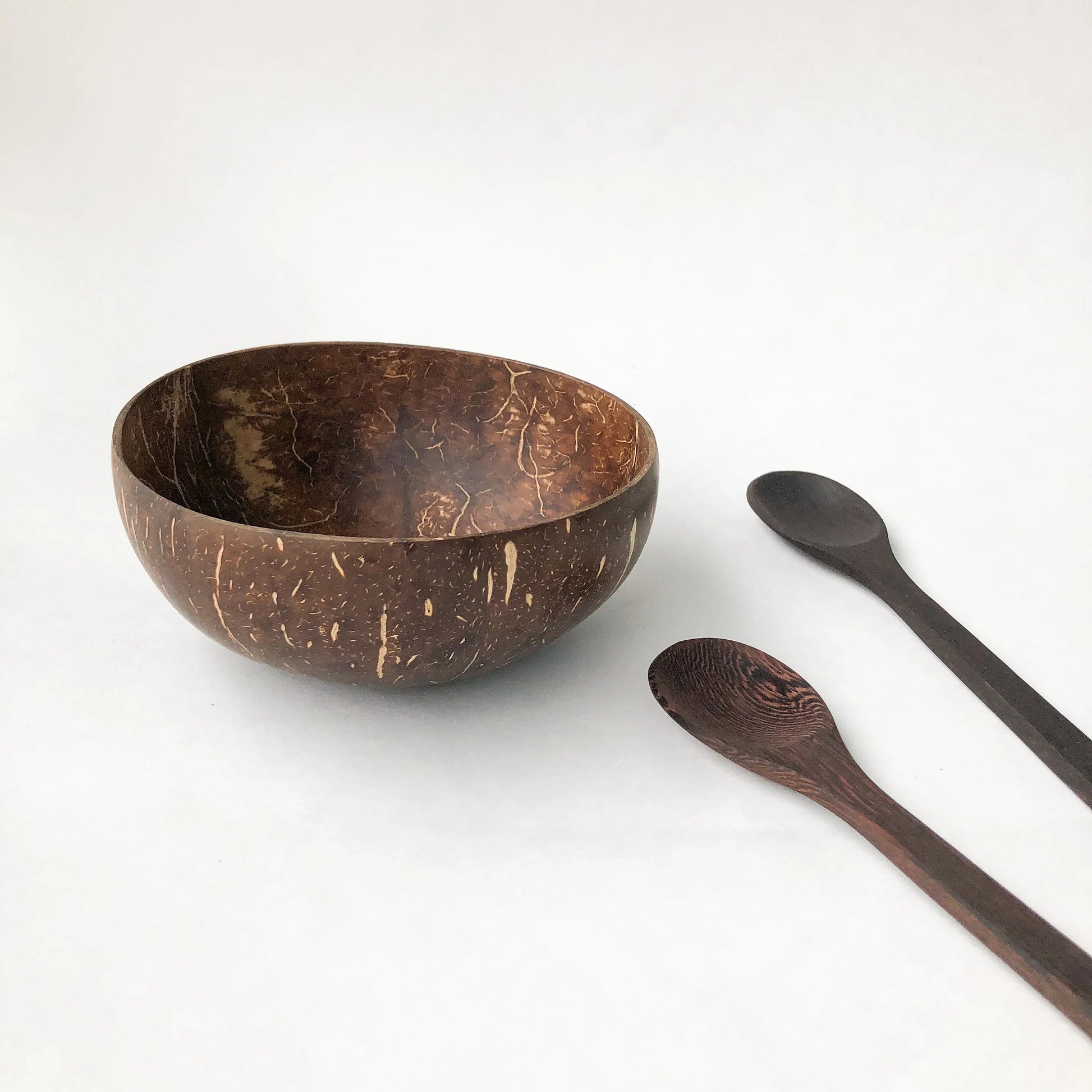 Natural Handmade Reusable Organic Coconut Bowl & Spoon - Sustainable Eco Friendly Plastic Free Breakfast | Lunch | Dinner | Kitchen-3