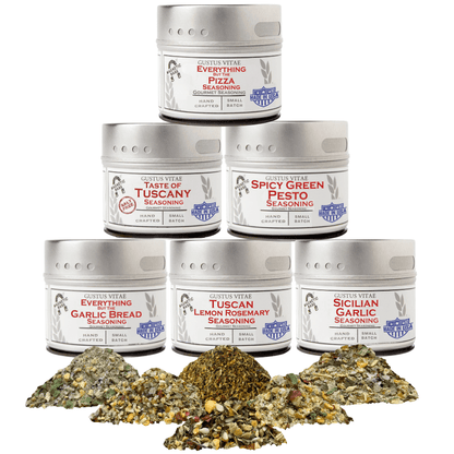 Italian Seasoning Gift Set - Tastes of Italy - Artisanal Spice Blends Six Pack-0