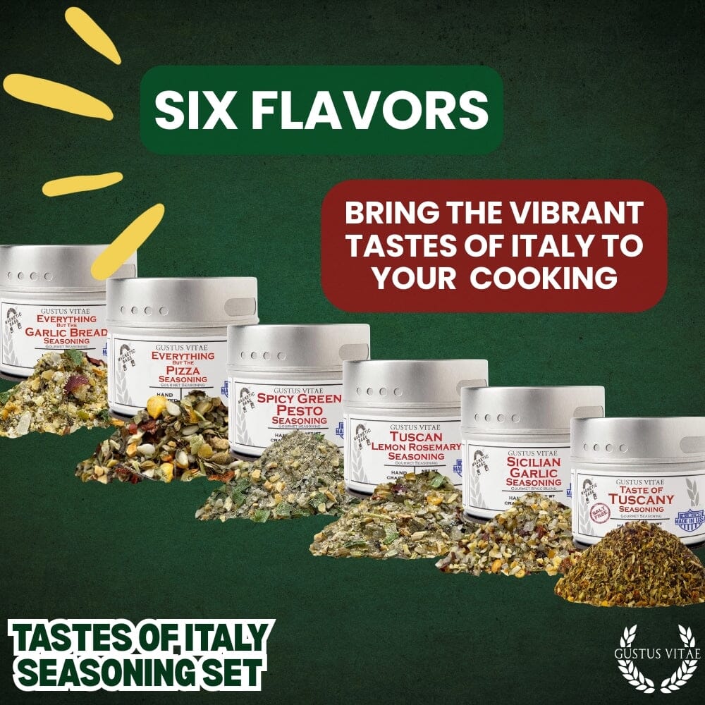Italian Seasoning Gift Set - Tastes of Italy - Artisanal Spice Blends Six Pack-4