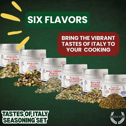 Italian Seasoning Gift Set - Tastes of Italy - Artisanal Spice Blends Six Pack-4