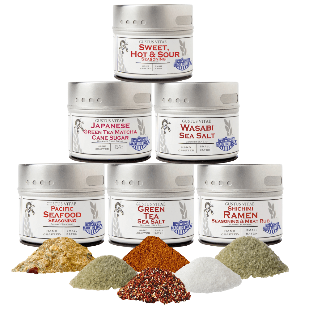 Japanese Seasoning Gift Set - Tastes of Japan - Artisanal Spice Blends Six Pack-0