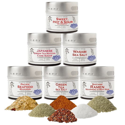 Japanese Seasoning Gift Set - Tastes of Japan - Artisanal Spice Blends Six Pack-0