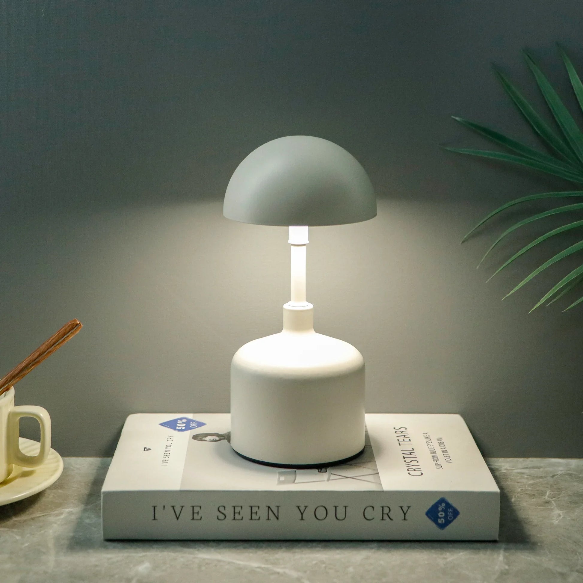 Set of 2 Rechargeable Mushroom Lamps-2