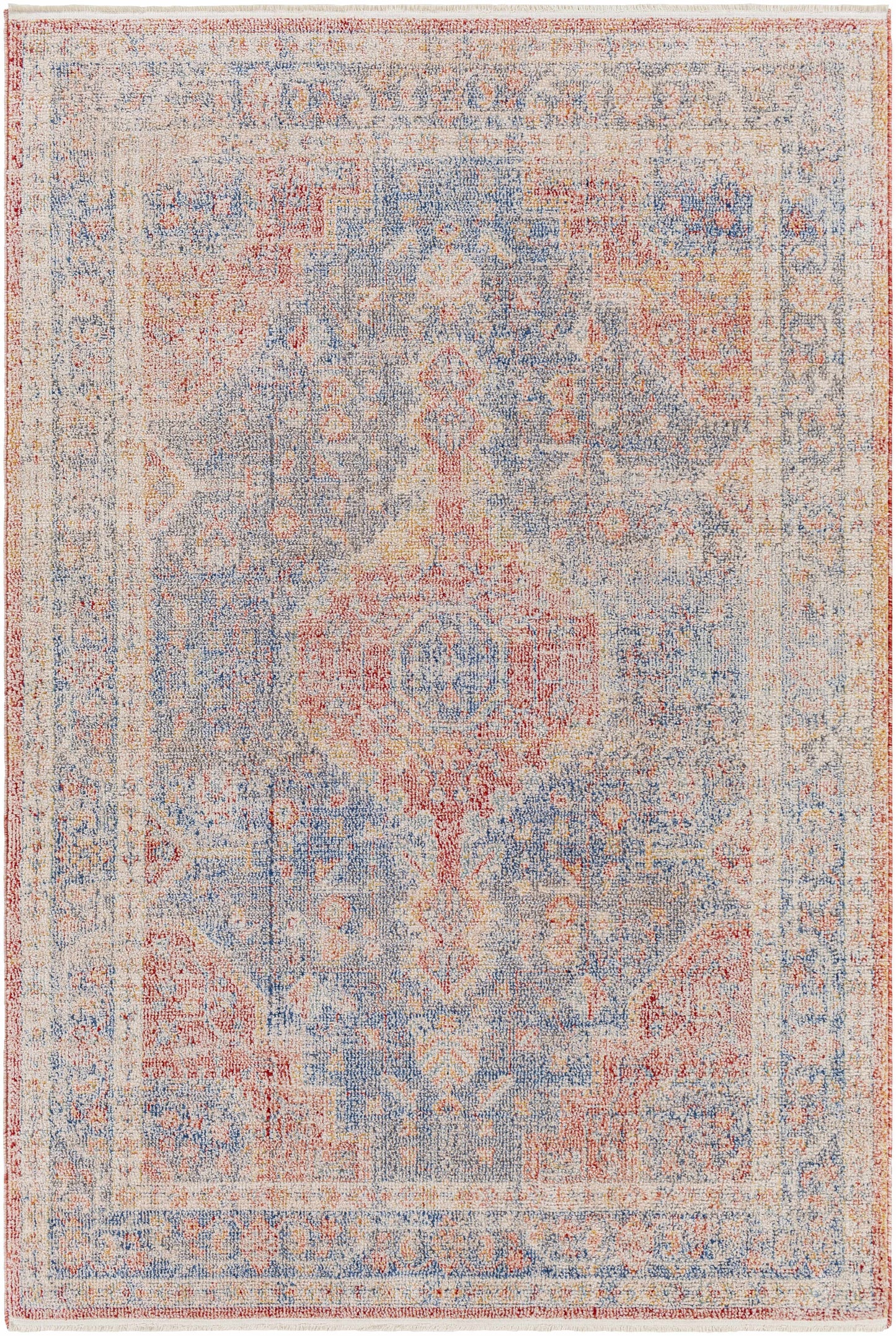 Akio Red & Blue Area Rug - Clearance-0