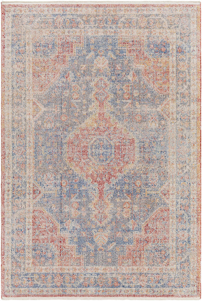 Akio Red & Blue Area Rug - Clearance-0