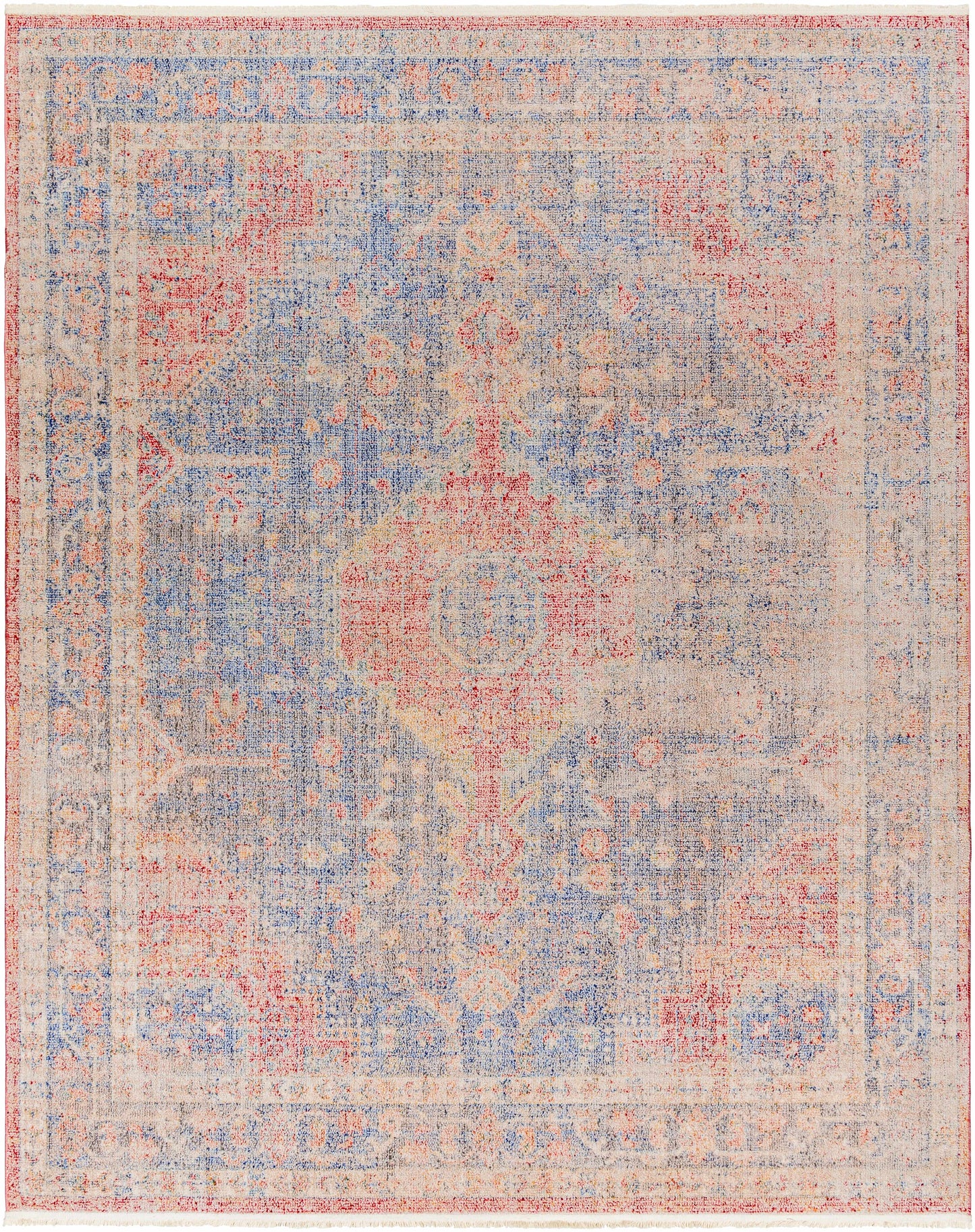 Akio Red & Blue Area Rug - Clearance-6