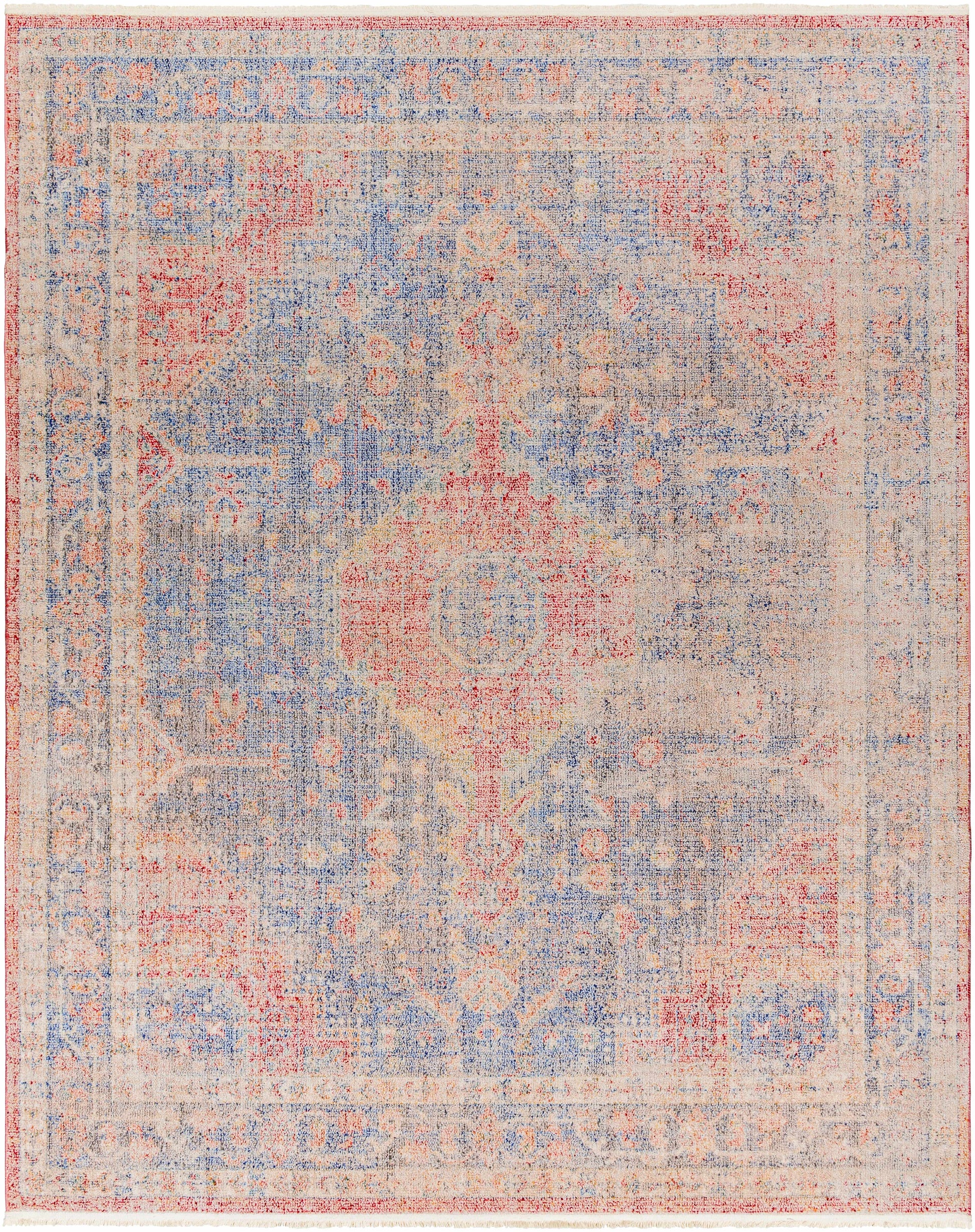 Akio Red & Blue Area Rug - Clearance-6