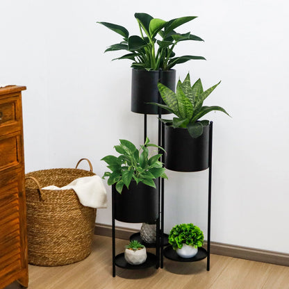 35.5'' High Metal Plant Stand 6 Tier 6 Potted Indoor Flower Pot Stand Holder-1