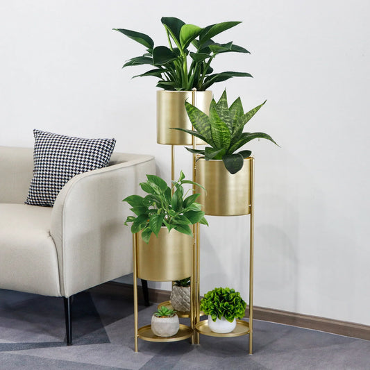 35.5'' High Metal Plant Stand 6 Tier 6 Potted Indoor Flower Pot Stand Holder-2