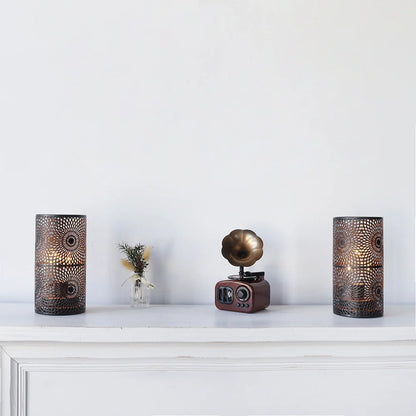 Set of 2 Black Table Metal lamps-2