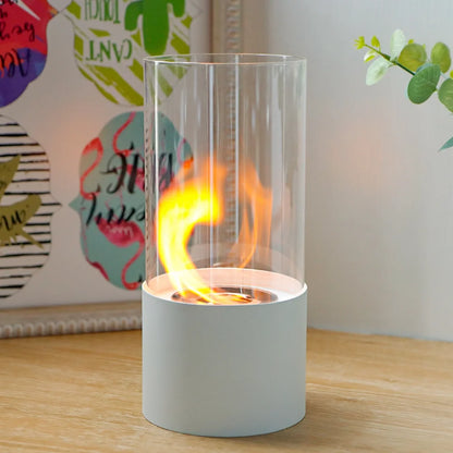 JHY DESIGN Portable Tabletop Firepit Cylindrical With Glass-3