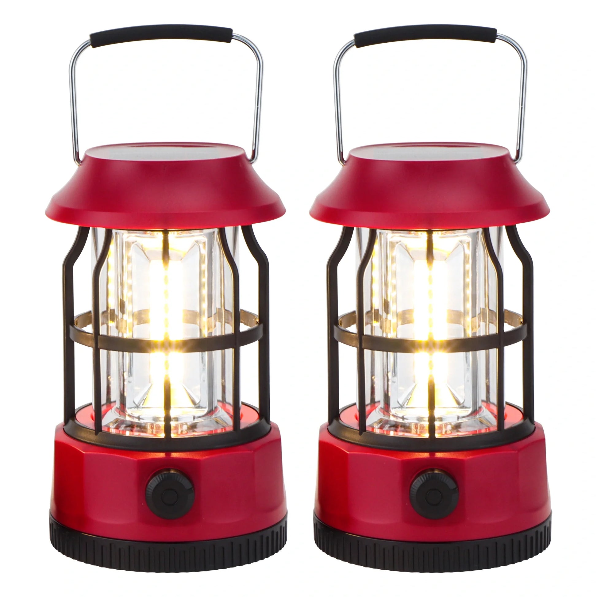 Set of 2 LED Solar Camping Lantern Dimmable-4
