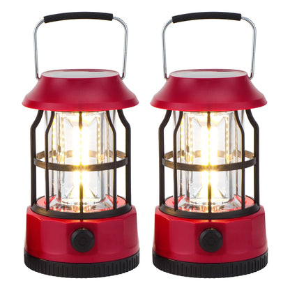 Set of 2 LED Solar Camping Lantern Dimmable-4