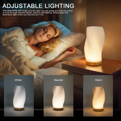 9”H Touch Table Lamp 3D-Printing(Spiral)-2