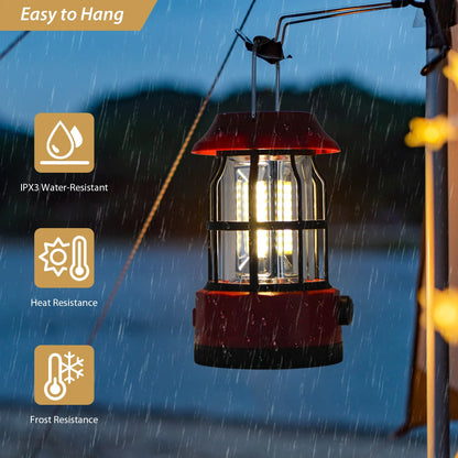 Set of 2 LED Solar Camping Lantern Dimmable-3