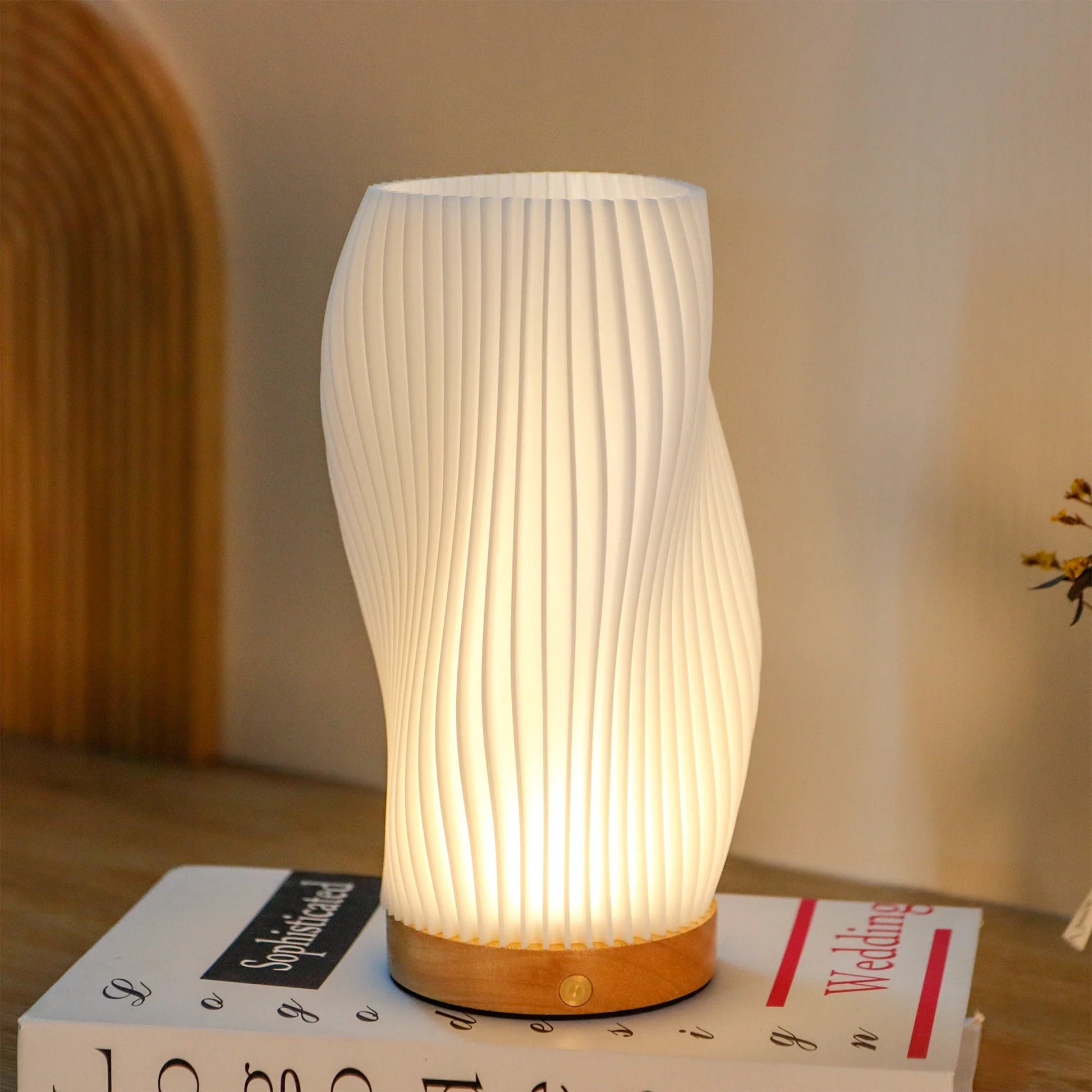 9”H Touch Table Lamp 3D-Printing(Spiral)-1