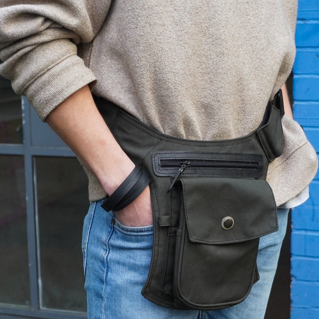 Donald Recycled Canvas Vegan Crossbody Bag-2