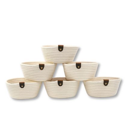 Monli White Rope Basket-0