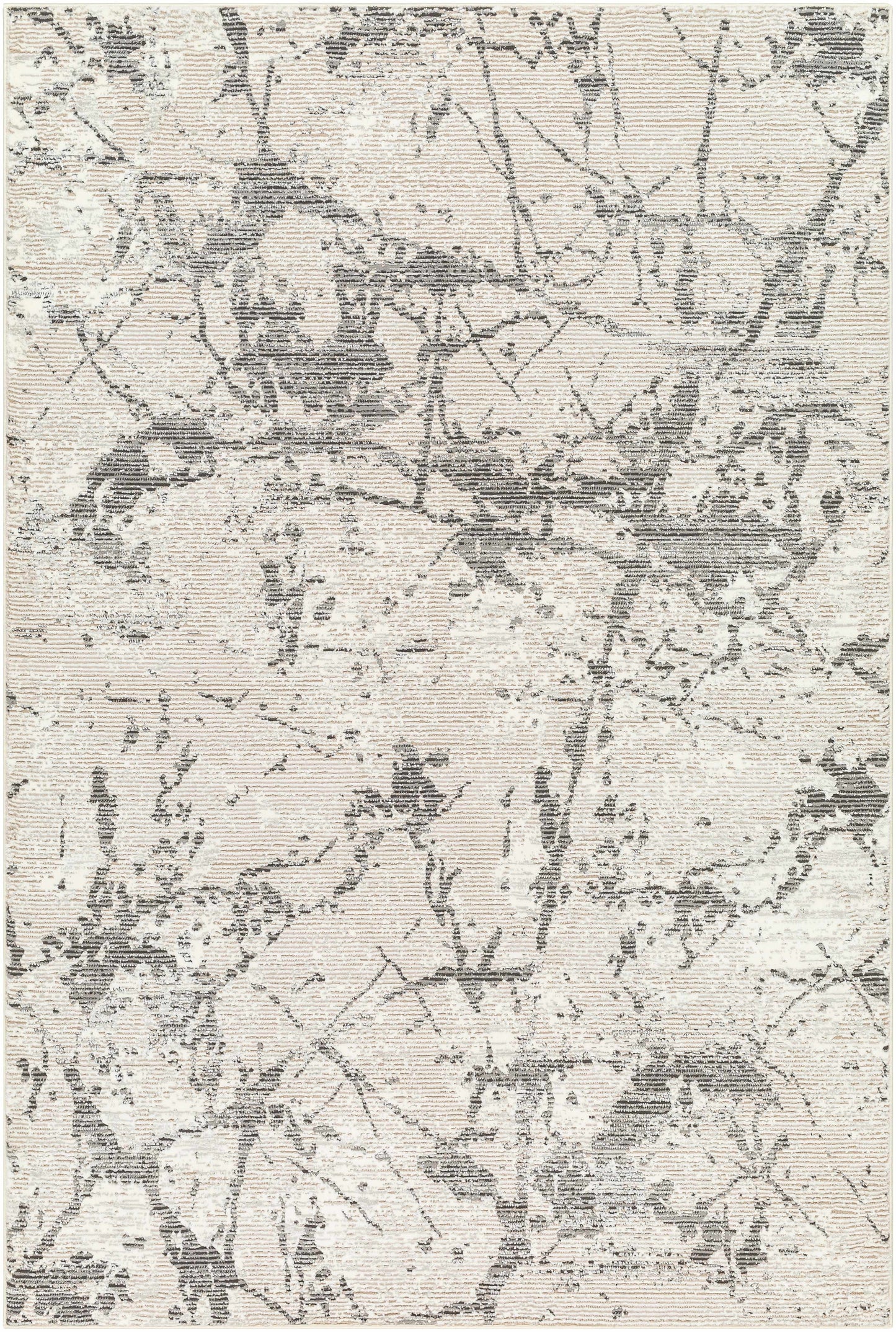 Ianto Gray Marble Washable Area Rug-0