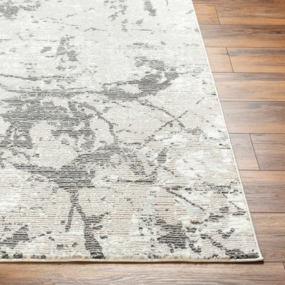 Ianto Gray Marble Washable Area Rug-3