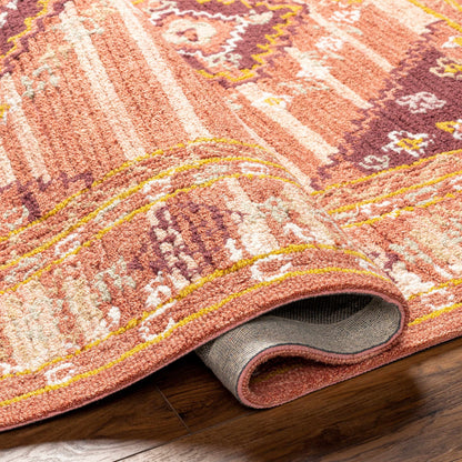 Alena Peach Wool Blend Area Rug - Clearance-3