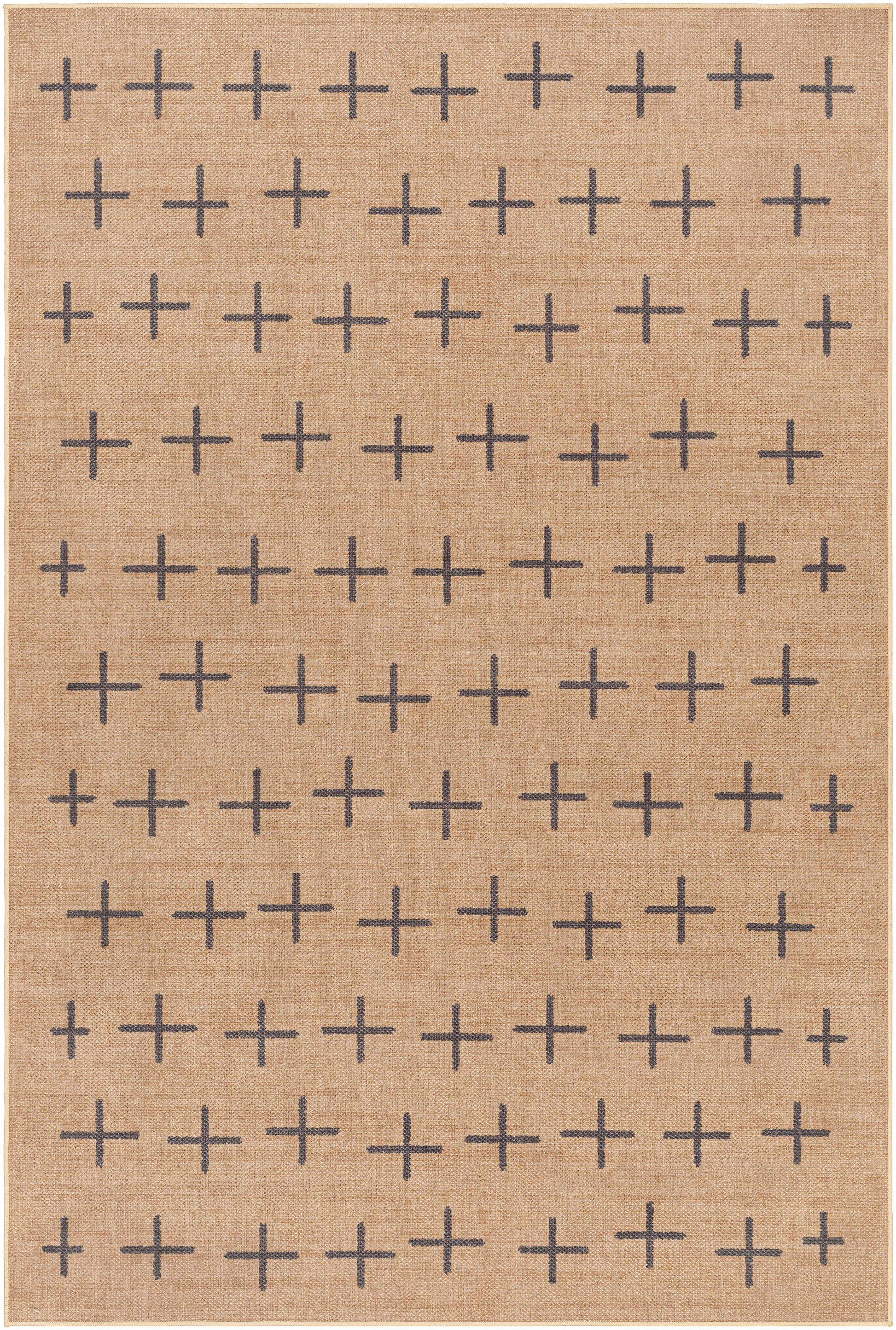Haimi Black Washable Jutely Rug - Clearance-0