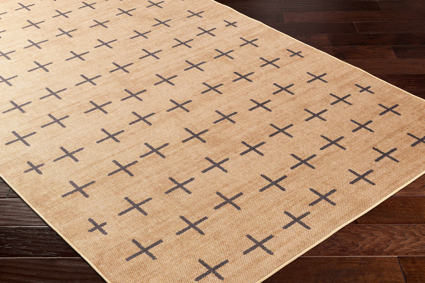 Haimi Black Washable Jutely Rug - Clearance-1