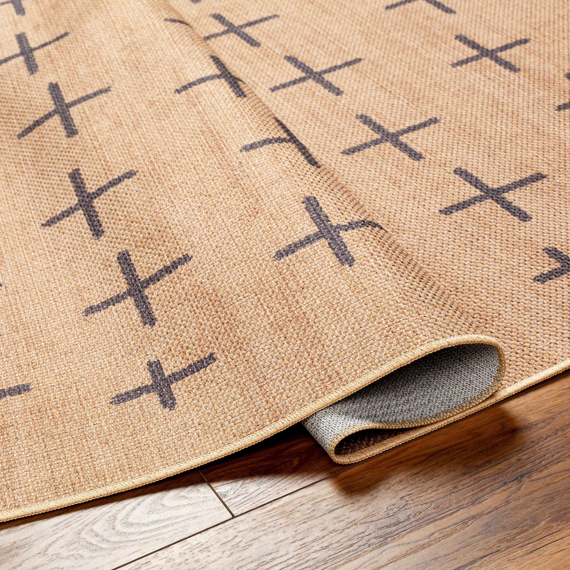 Haimi Black Washable Jutely Rug - Clearance-3