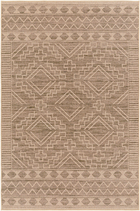 Halle Tan Washable Area Rug - Clearance-0